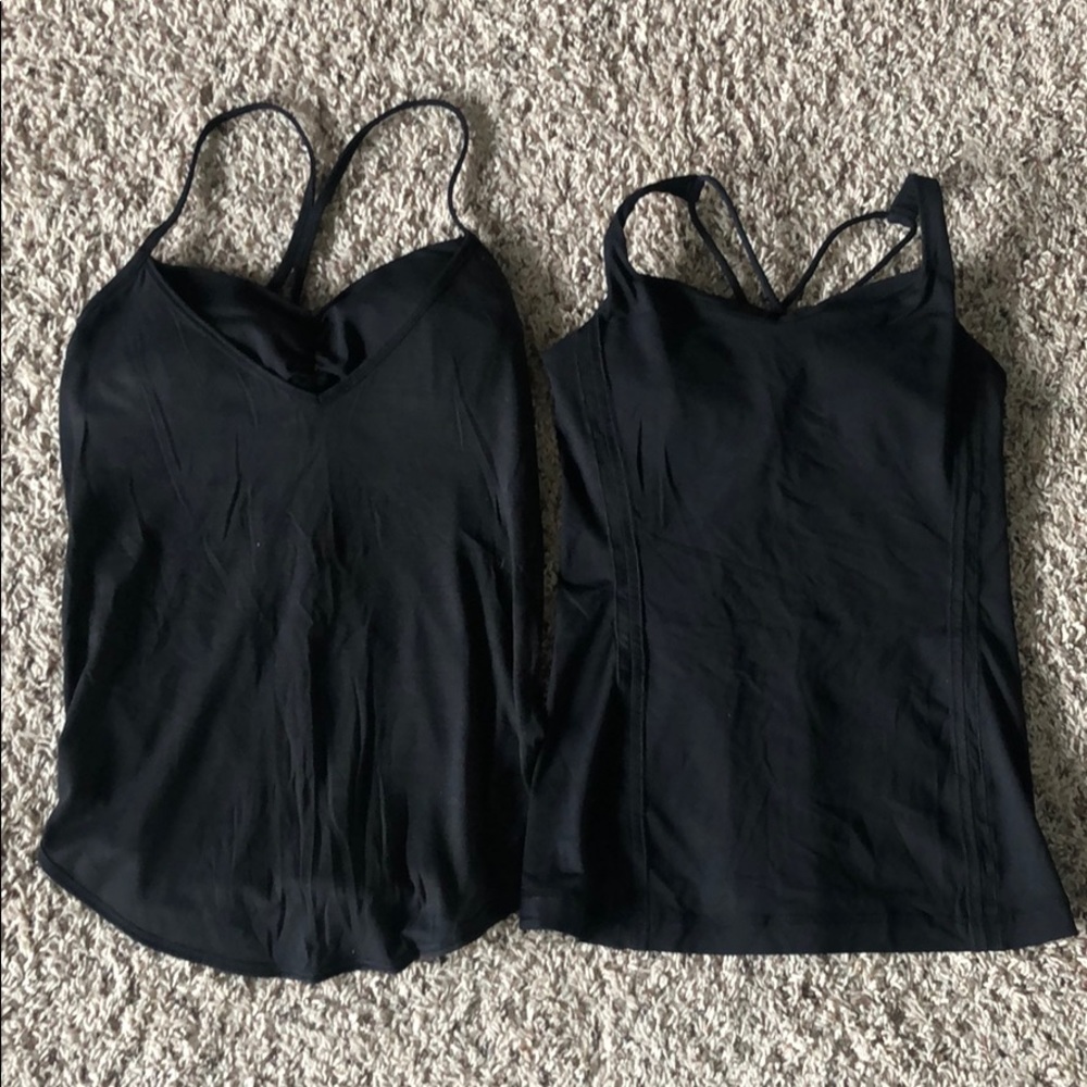 Used Lululemon tanks (lot of 2) black sz 6